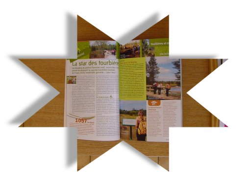 EL'article sur la tourbière de Frasne dans la revue En Vadrouille.