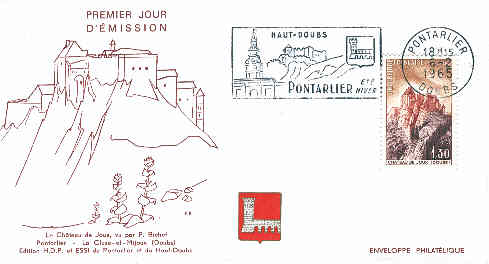 Enveloppe 1er jour du Château de Joux
