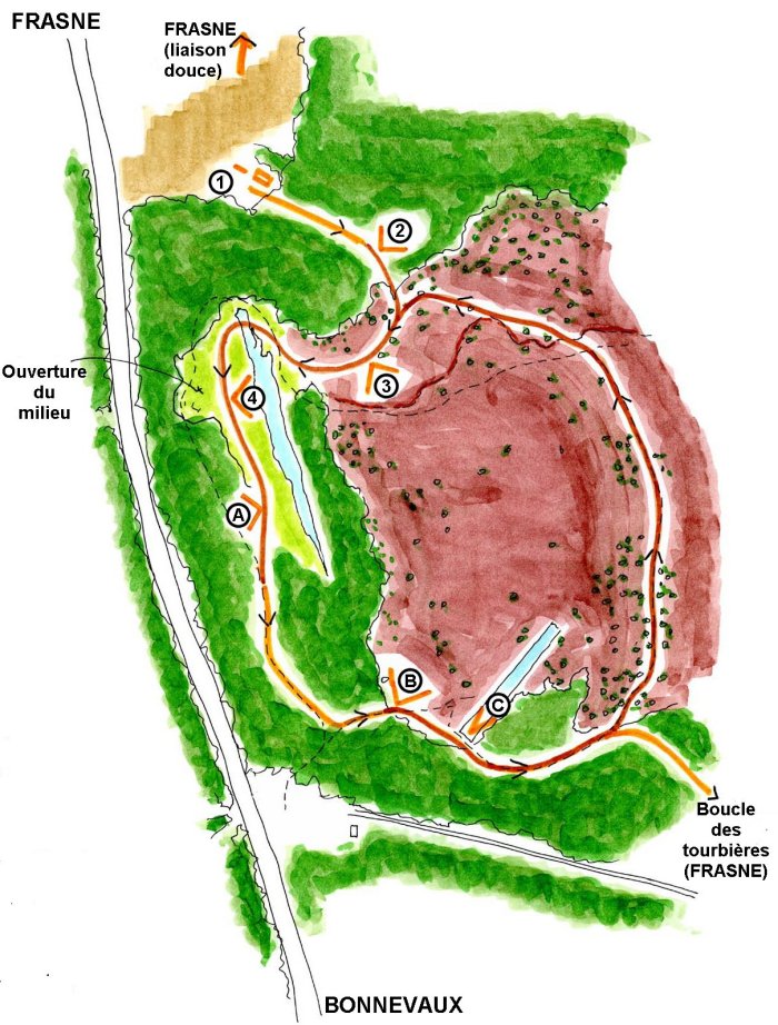 Le sentier d'interpr&eacute;tation des tourbi&egrave;res de Frasne