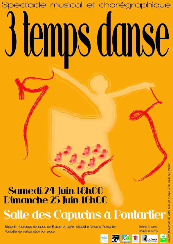 L'affiche du spectacle "3 temps danse"