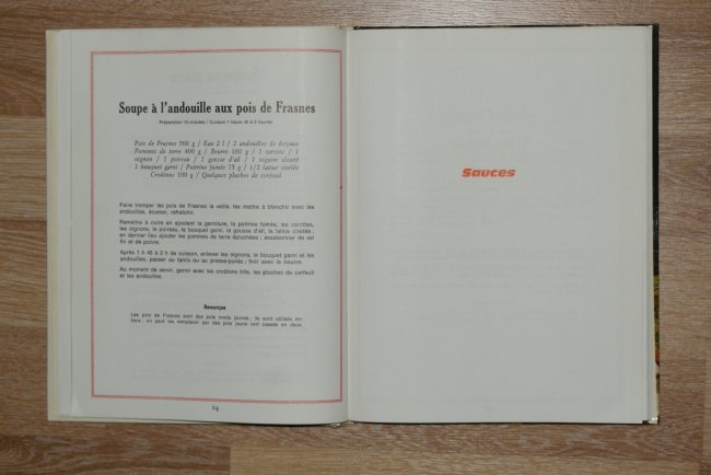 Recette de la soupe  l'andouille aux pois de Frasne