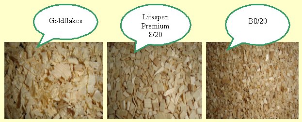 Nos produits : Goldflakes, Listapen Premium 8/20,  B 8/20