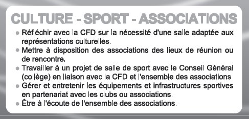 Culture - Sport - Associations