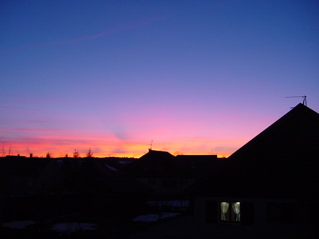 Coucher de soleil sur Frasne