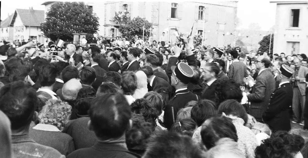 Le général de Gaulle à Frasne le 16 juin 1962.