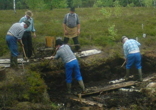 L'extraction de la tourbe